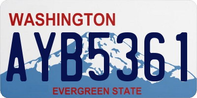 WA license plate AYB5361