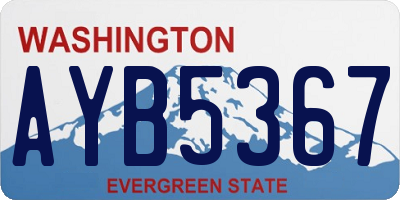 WA license plate AYB5367