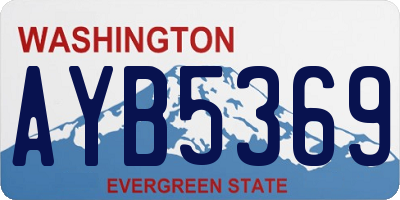 WA license plate AYB5369