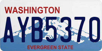 WA license plate AYB5370
