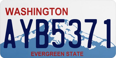 WA license plate AYB5371