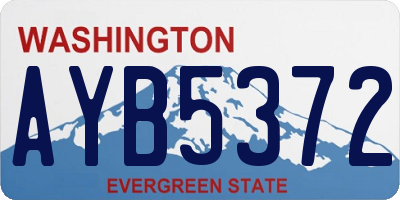 WA license plate AYB5372