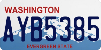 WA license plate AYB5385