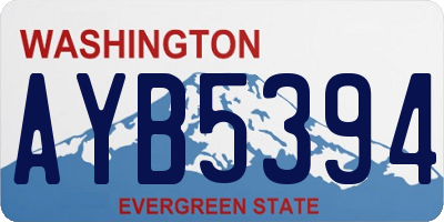 WA license plate AYB5394
