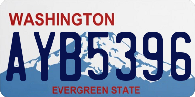 WA license plate AYB5396