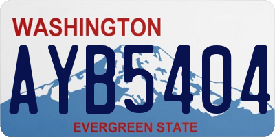 WA license plate AYB5404