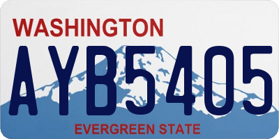 WA license plate AYB5405