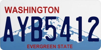 WA license plate AYB5412