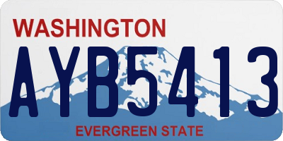 WA license plate AYB5413