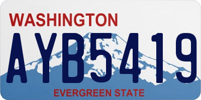 WA license plate AYB5419