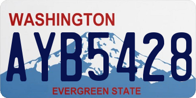 WA license plate AYB5428