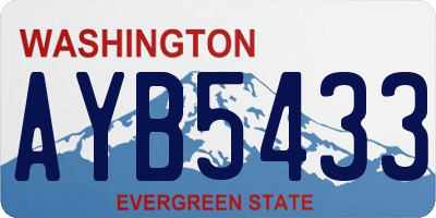 WA license plate AYB5433
