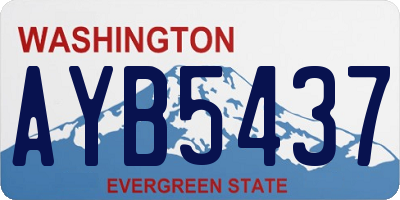 WA license plate AYB5437
