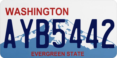 WA license plate AYB5442
