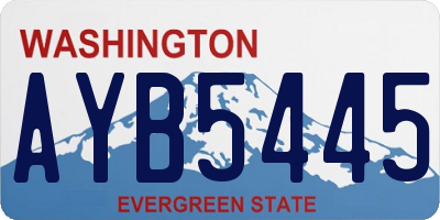 WA license plate AYB5445