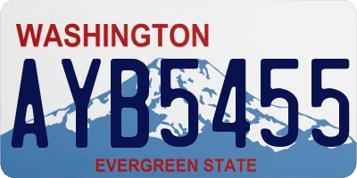 WA license plate AYB5455
