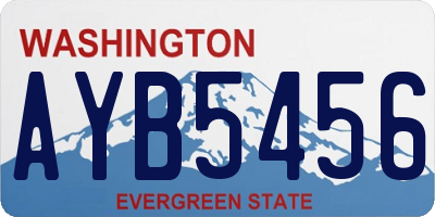 WA license plate AYB5456