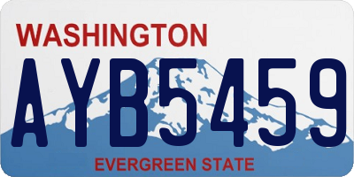 WA license plate AYB5459