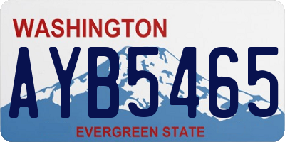 WA license plate AYB5465
