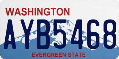 WA license plate AYB5468