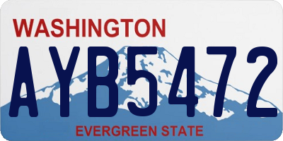 WA license plate AYB5472