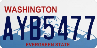 WA license plate AYB5477