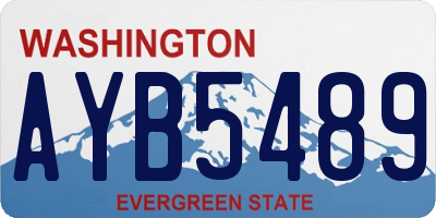 WA license plate AYB5489