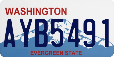 WA license plate AYB5491