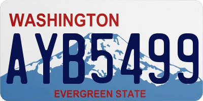 WA license plate AYB5499