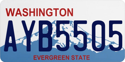WA license plate AYB5505