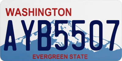WA license plate AYB5507