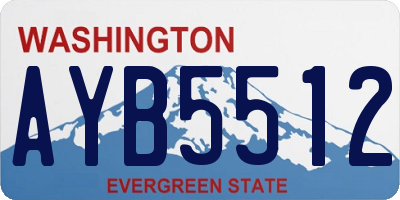 WA license plate AYB5512