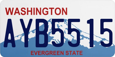 WA license plate AYB5515