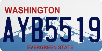 WA license plate AYB5519
