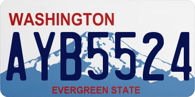 WA license plate AYB5524