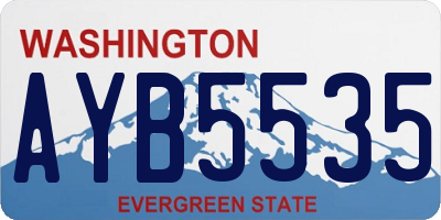 WA license plate AYB5535