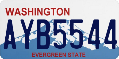 WA license plate AYB5544