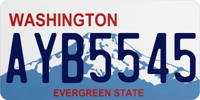 WA license plate AYB5545