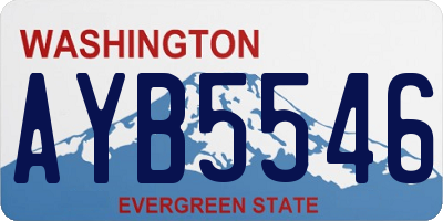 WA license plate AYB5546
