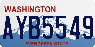 WA license plate AYB5549
