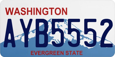 WA license plate AYB5552
