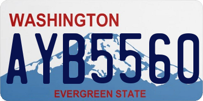 WA license plate AYB5560