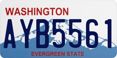 WA license plate AYB5561