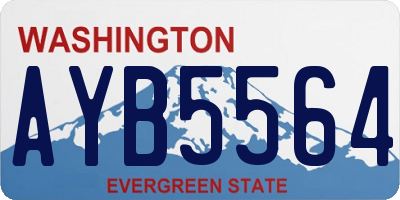 WA license plate AYB5564