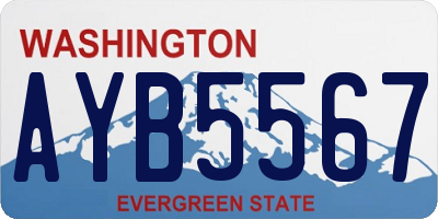 WA license plate AYB5567