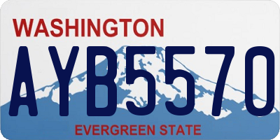 WA license plate AYB5570