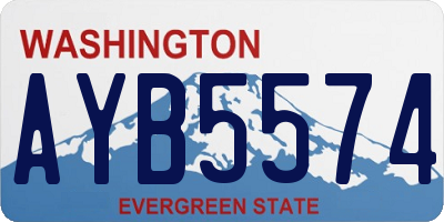 WA license plate AYB5574