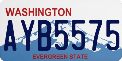 WA license plate AYB5575