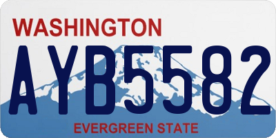 WA license plate AYB5582
