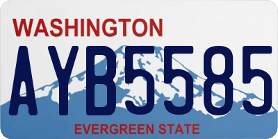 WA license plate AYB5585